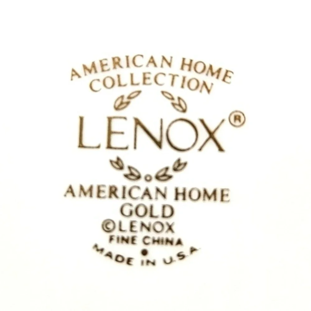LENOX American‎ Home Gold Oval Platter Ivory Fine China Gravy Underplate 9